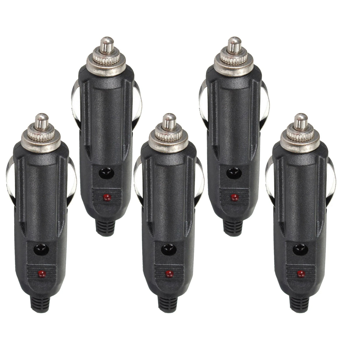 10A/12V Male Car Cigarette Lighter Socket Plug Connector with Fuse Red LED
