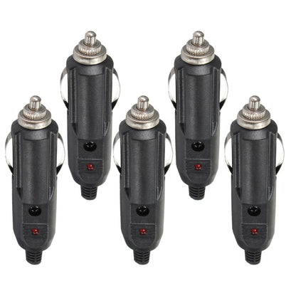 10A/12V Male Car Cigarette Lighter Socket Plug Connector with Fuse Red LED