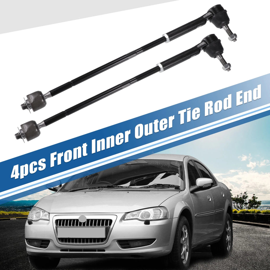 4PC Front Inner Outer Tie Rod Ends Kit for Chrysler Town & Country (2008–2010)