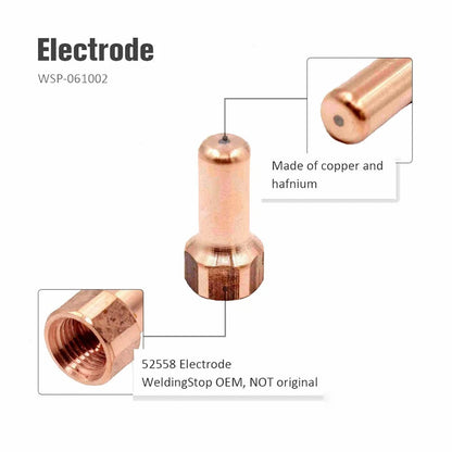 Stable Electrode Tips 1.0mm 1.2mm for IPT80 PT80 Plasma Torch Set of 40