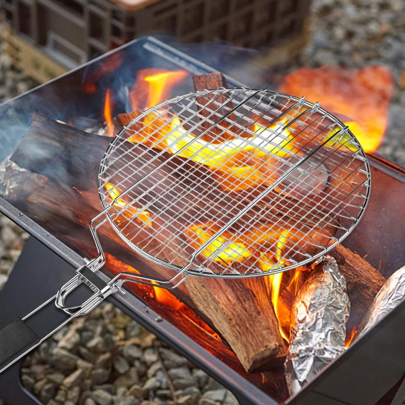 Folding BBQ Grill for Outdoor Use - Convenient Transport Design, Durable