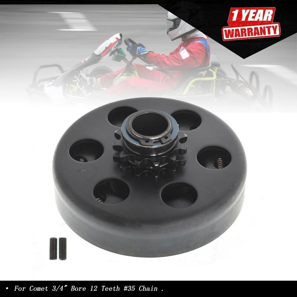 Driven Clutch 209760A for Comet Go Kart (3/4" Bore, 12 Teeth, #35 Chain)