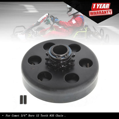 Driven Clutch 209760A for Comet Go Kart (3/4" Bore, 12 Teeth, #35 Chain)