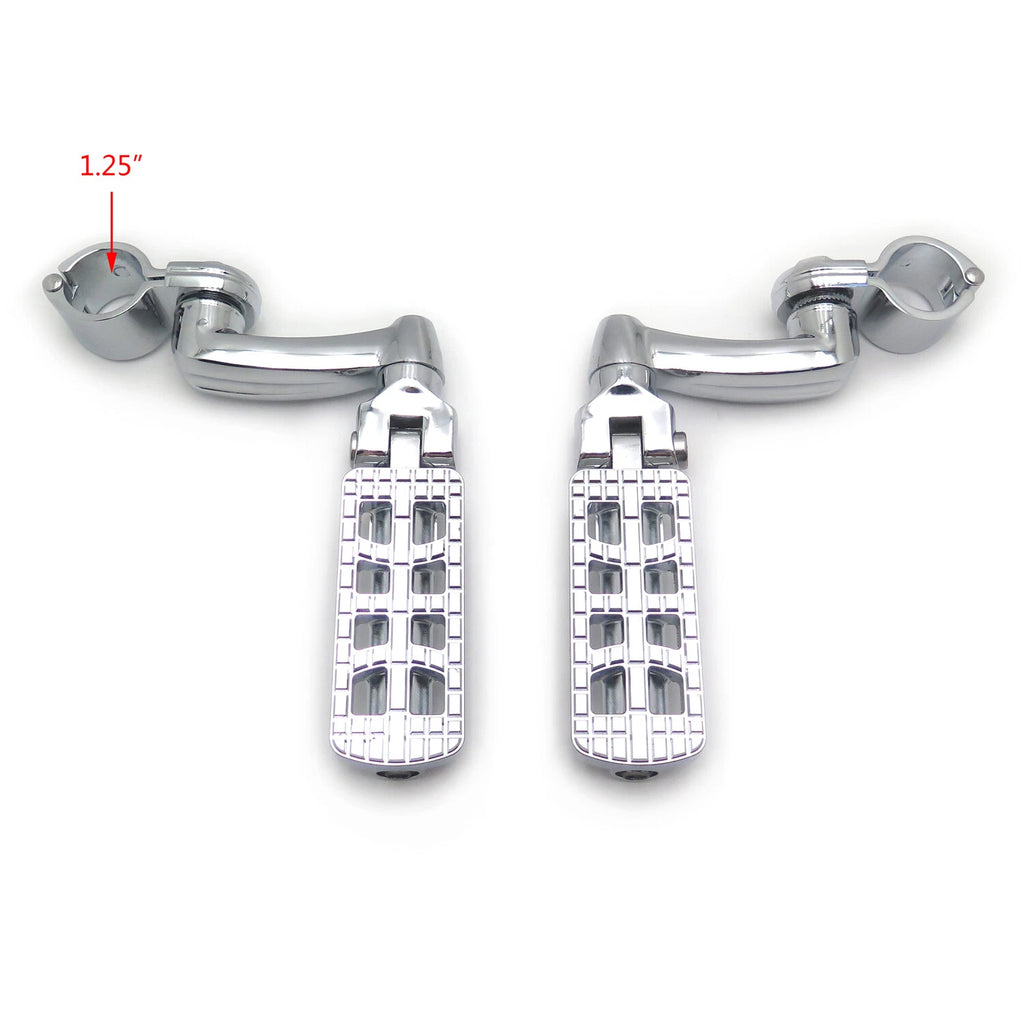 CNC Dominator Foot Peg Rest 32mm Arched Clamp 1.25" for Harley Road Glide (2015–2023)