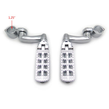 CNC Dominator Foot Peg Rest 32mm Arched Clamp 1.25" for Harley Road Glide (2015–2023)