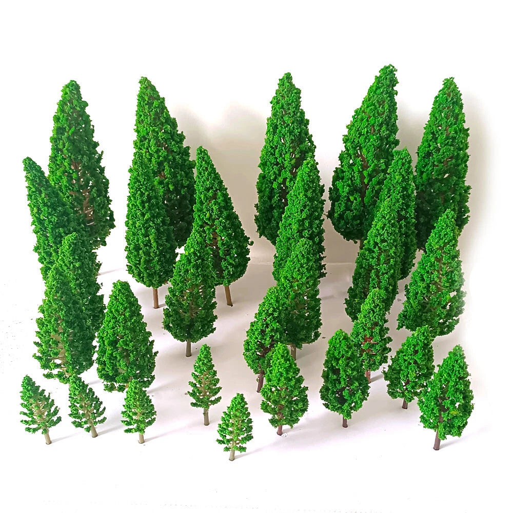 25Pcs Miniature Garden Landscape Decor for Tree Train Railroad