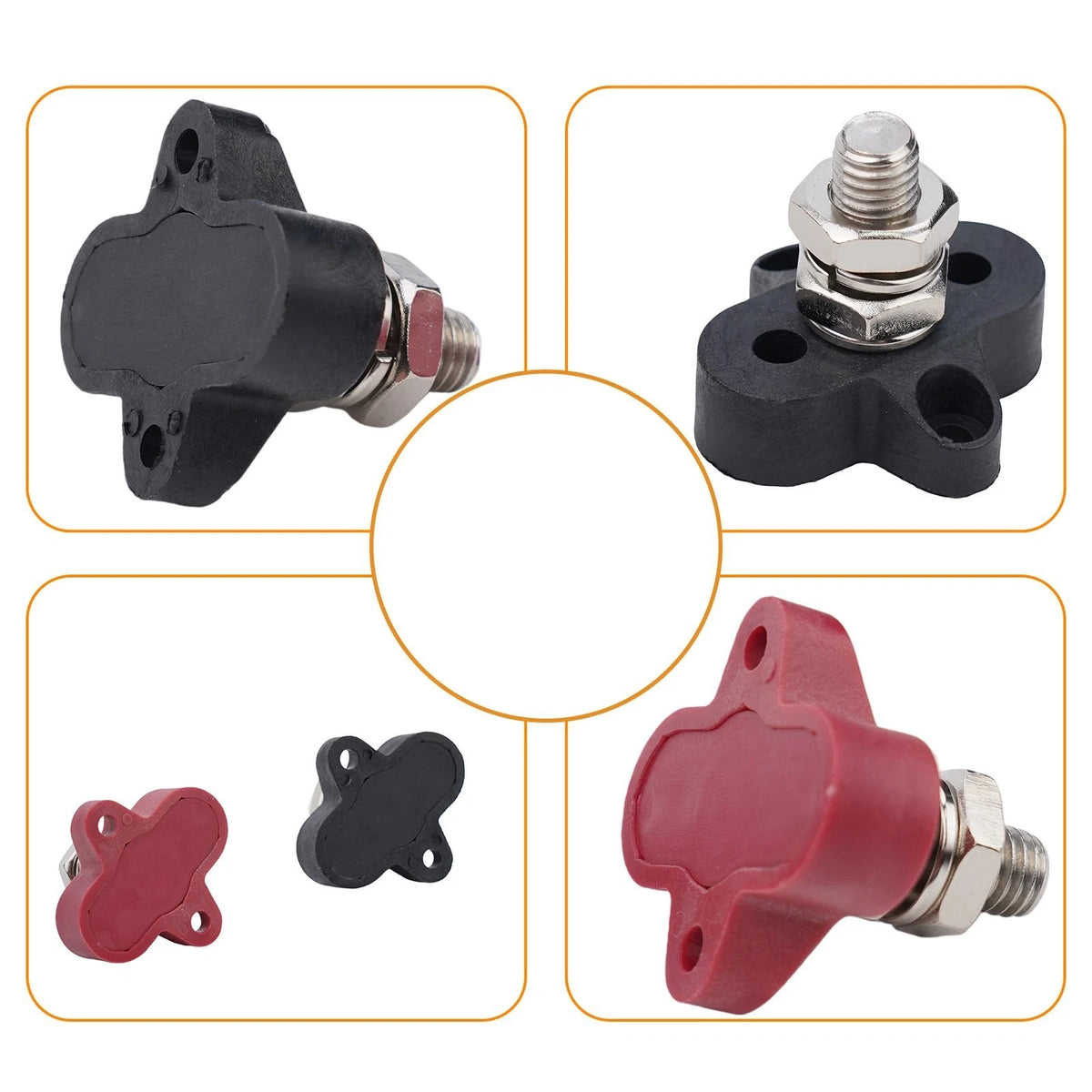 1 Pair Terminal Block Studs for Battery Power Distribution