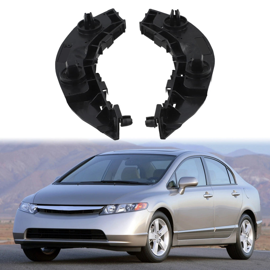 Front Bumper Brackets for Honda Civic (2006–2011) OEM Black Plastic