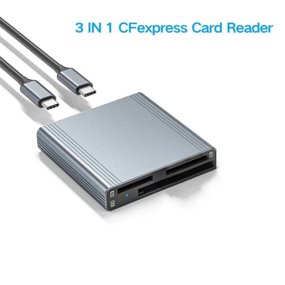 3 in 1 Card Reader for CFexpress Type A/B, SD Memory Card (USB 3.1 Gen2)