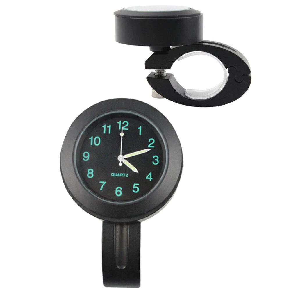 7/8" Handlebar Mount Quartz Clock for Universal Motorcycle (Waterproof)