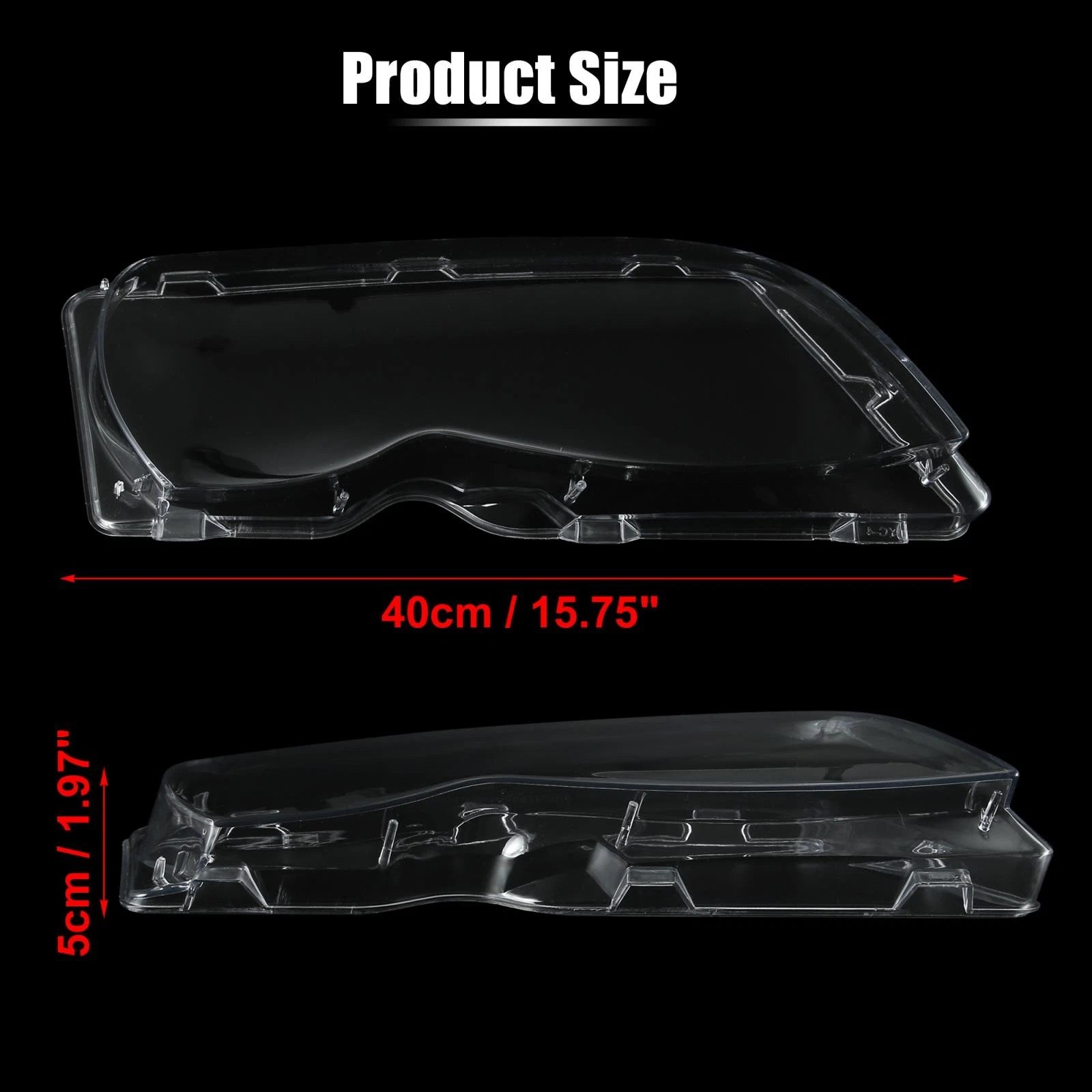 Headlight Lens Cover Right Front for BMW E46 4 Door (2002–2005)
