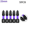 Set of 5 PH2 Magnetic Screwdriver Bits for