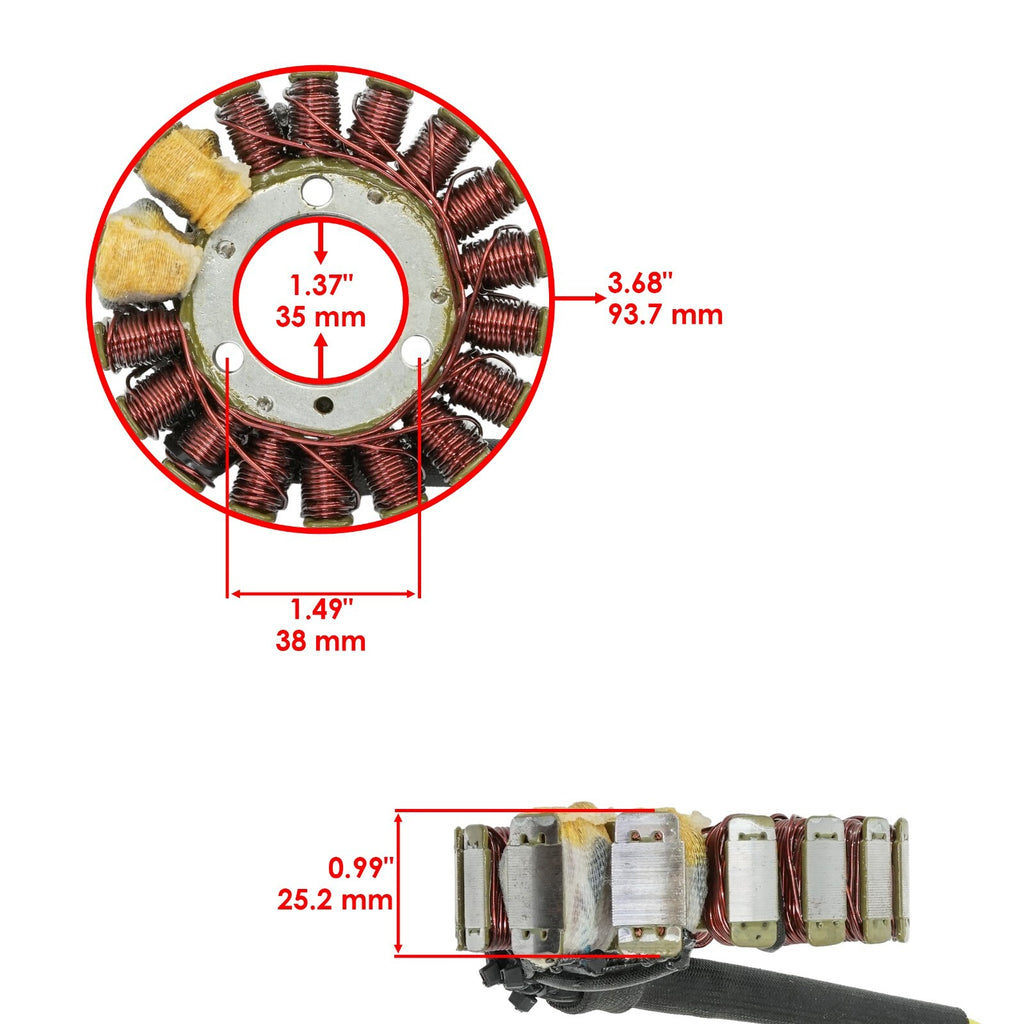 Caltric Stator and Gasket Replacement for Honda TRX450R (2004–2005)