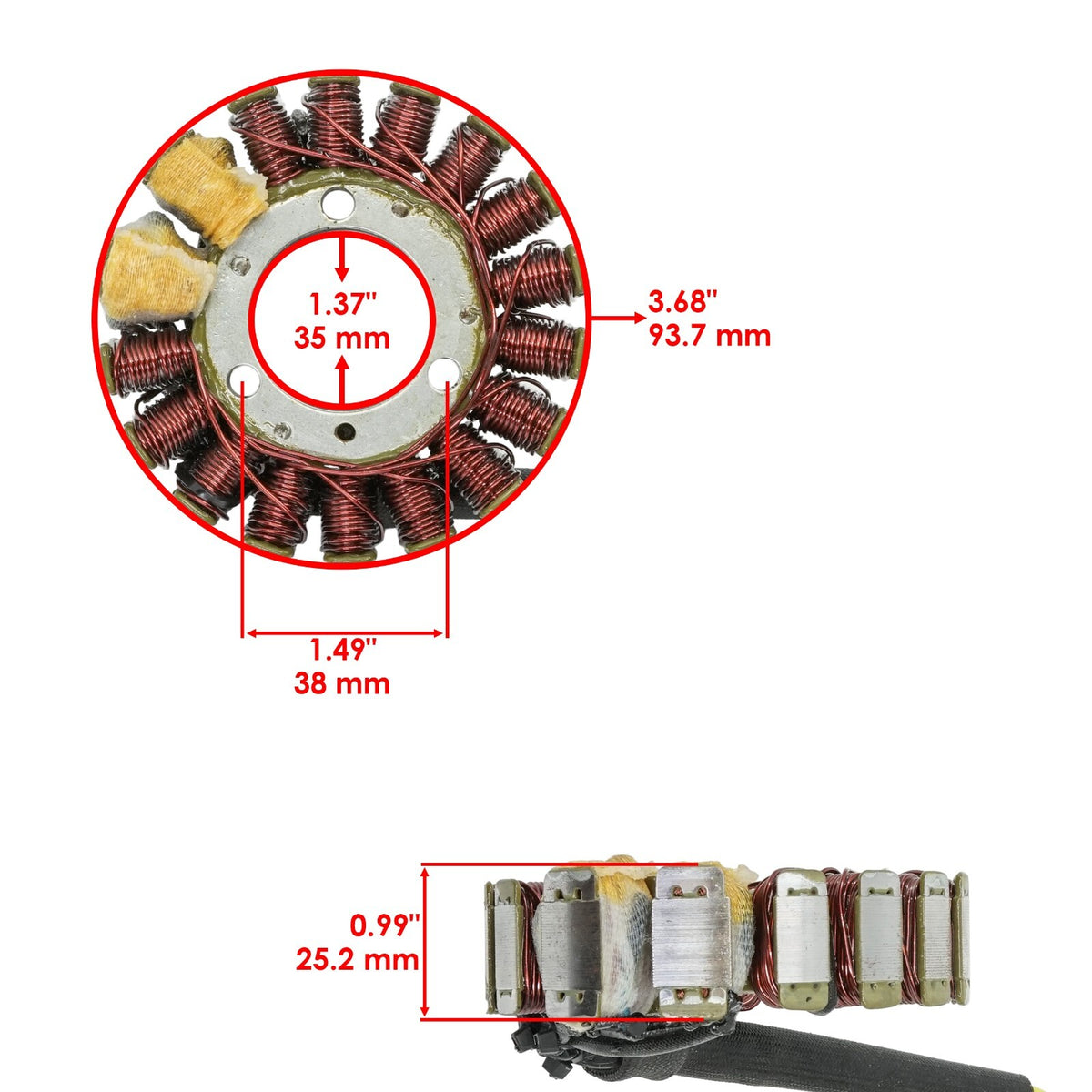 Caltric Stator and Gasket Replacement for Honda TRX450R (2004–2005)