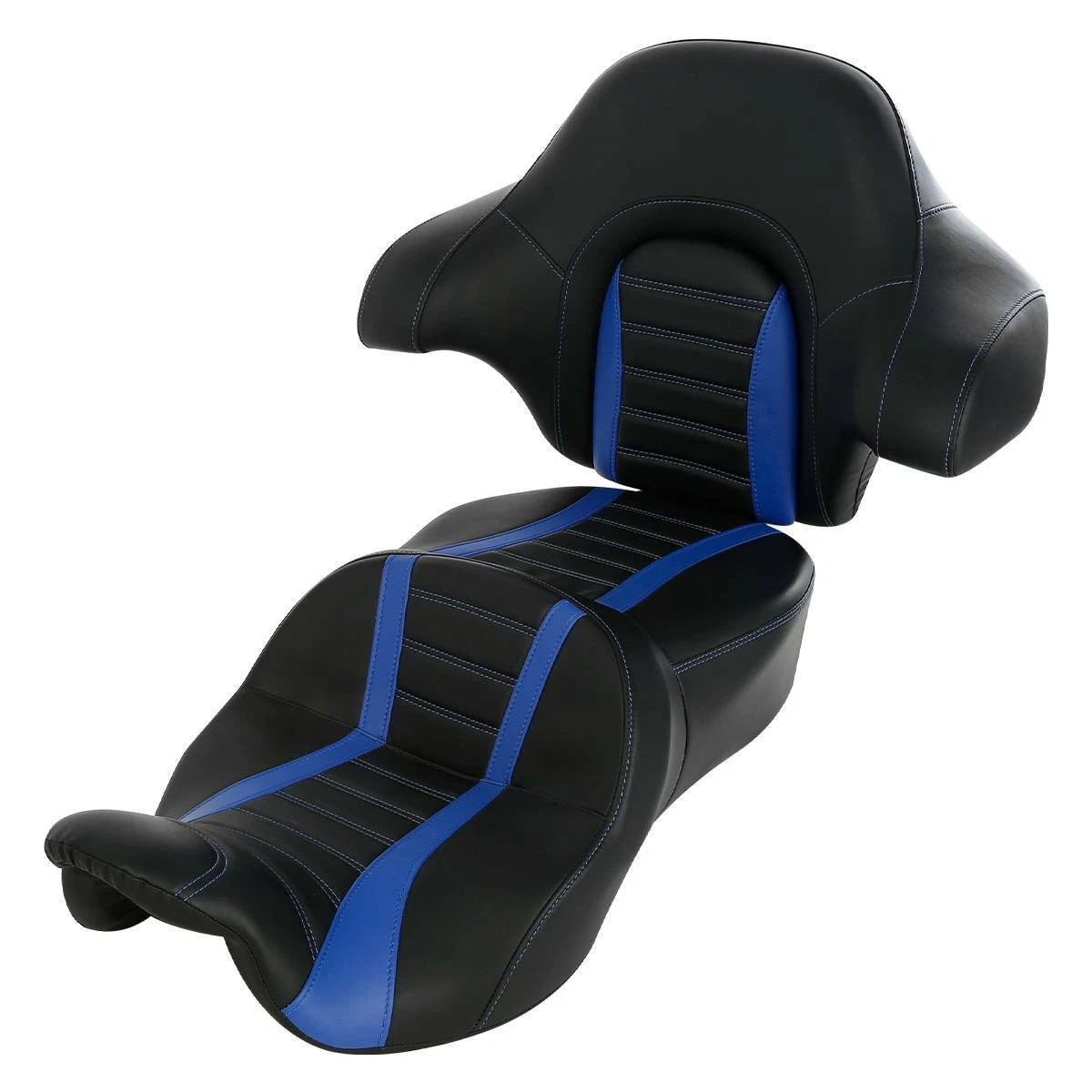 Driver Passenger Seat Backrest for Harley Road Glide (2014–2023) Black Blue