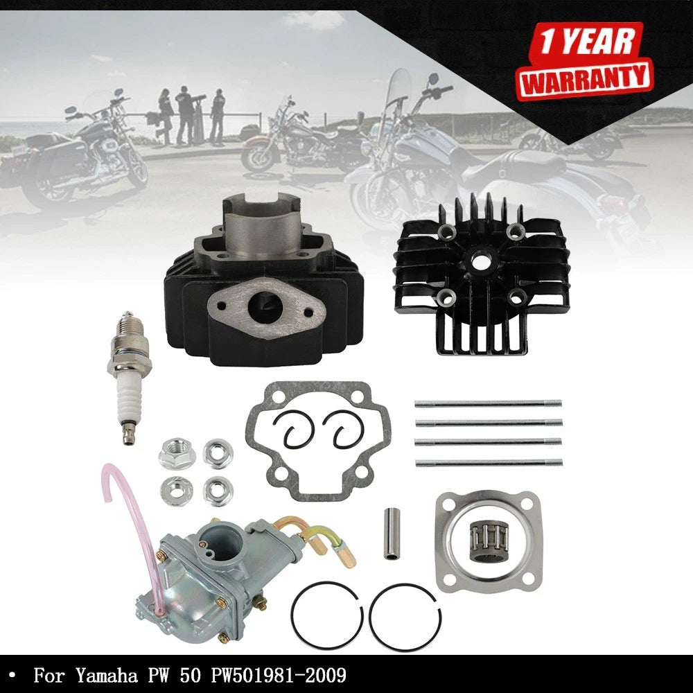 Top End Kit for Yamaha PW 50 (2000–2023) - Carburetor, Cylinder, Piston Ring, Gasket