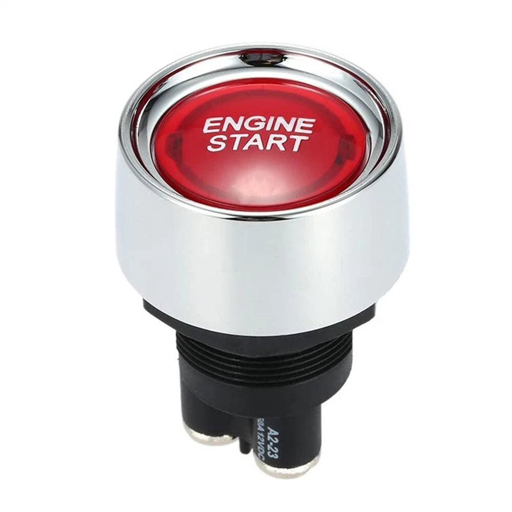 Push Button Starter Switch with Red LED for Universal 12V Race Car