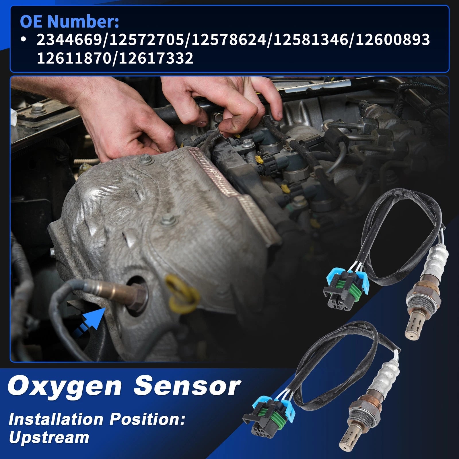 Upstream Oxygen Sensor Replacement for Chevrolet Silverado 1500 2500 3500 (2014–2021)