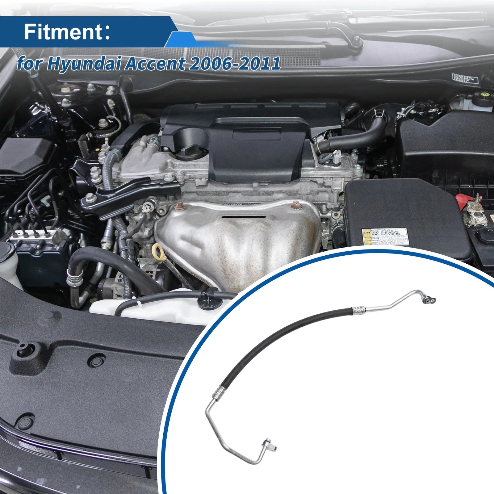 A/C Refrigerant Liquid Hose OEM Replacement for Hyundai Accent (2006–2011)