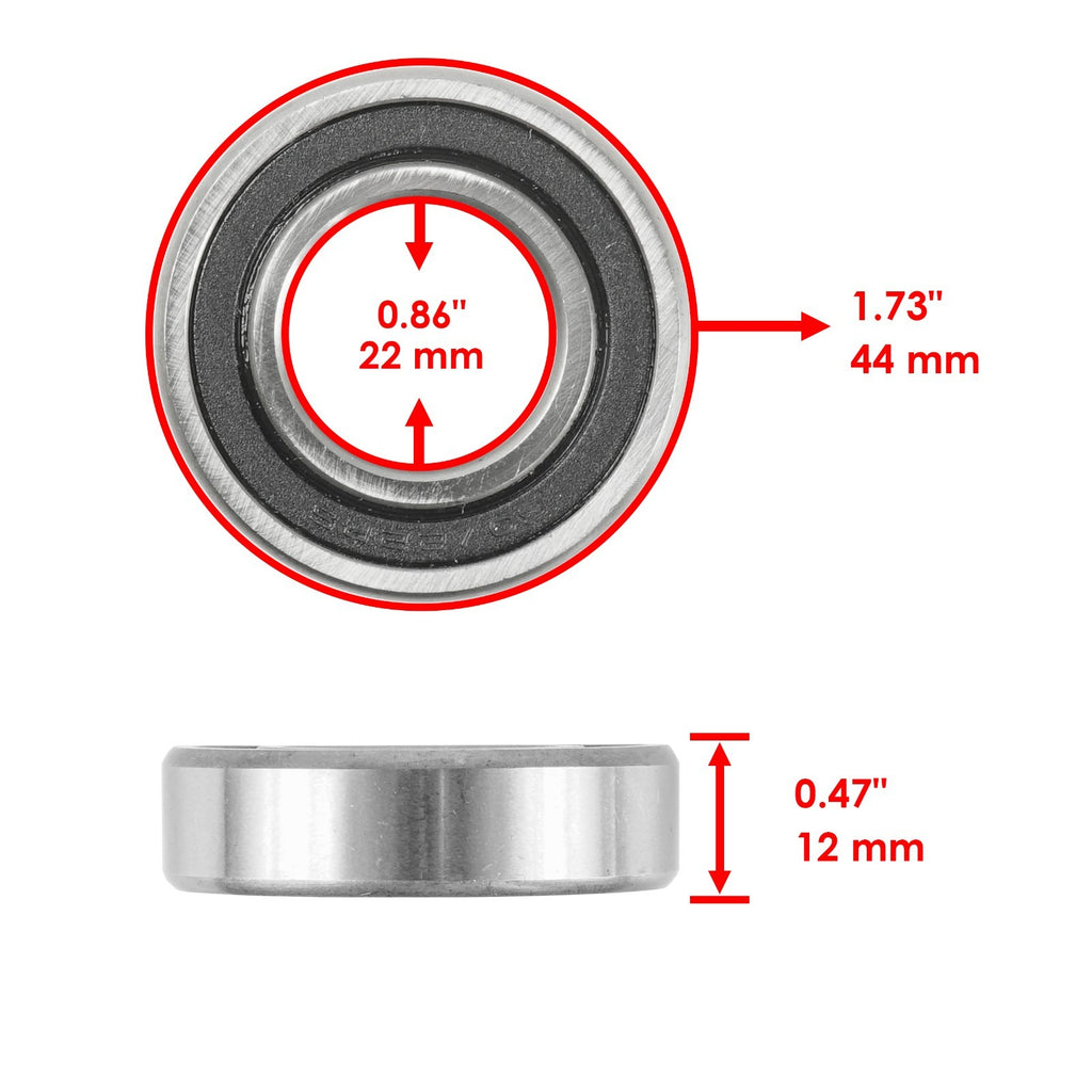 Rear Wheel Ball Bearings Seals Kit for Suzuki RM250 (2000–2008)
