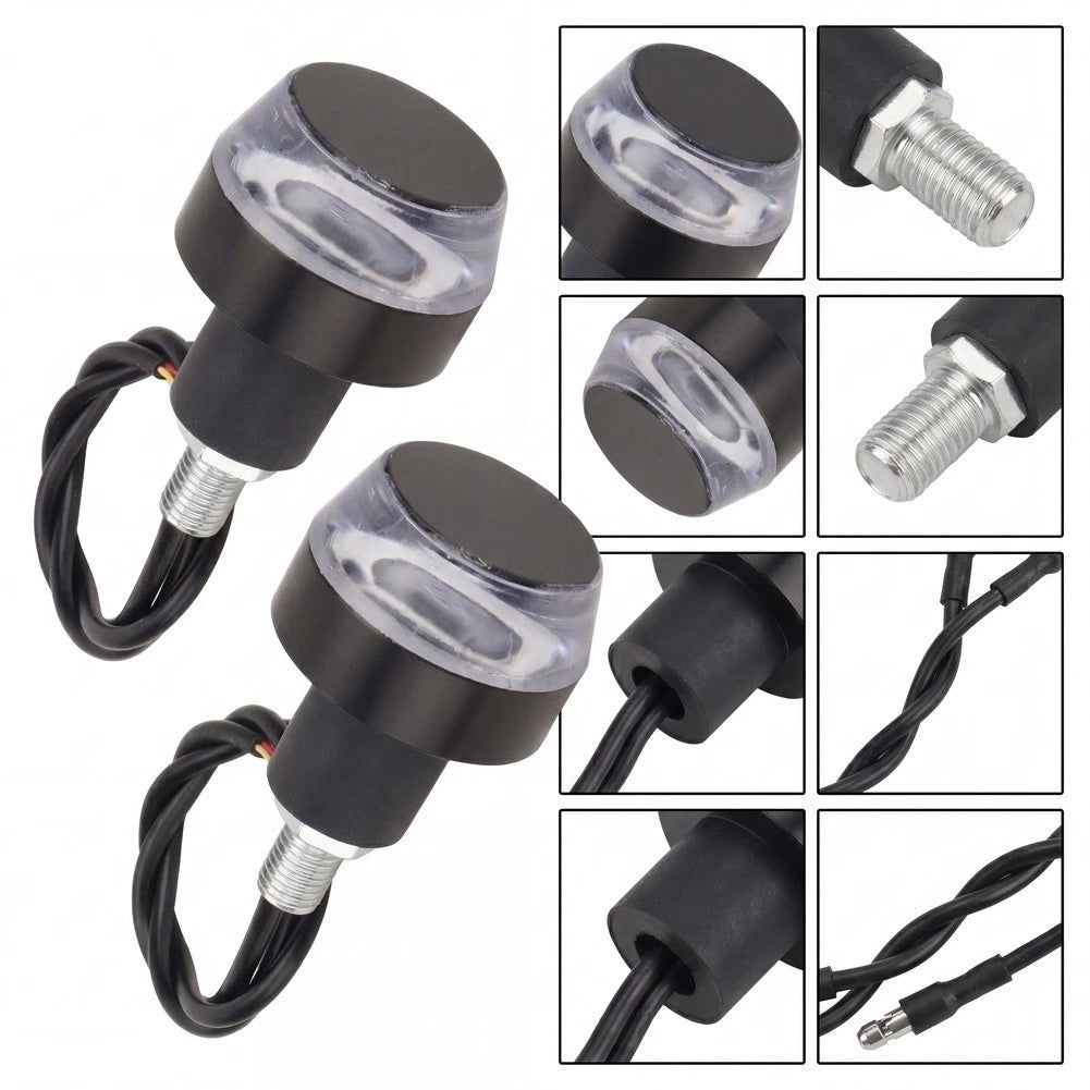 2X Motorcycle Handlebar Lights for Turn Signal (Waterproof)