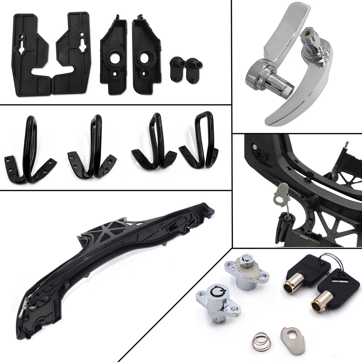 One Touch Saddlebag Latch Lids Hardware Covers for Harley Touring (2014–2020)