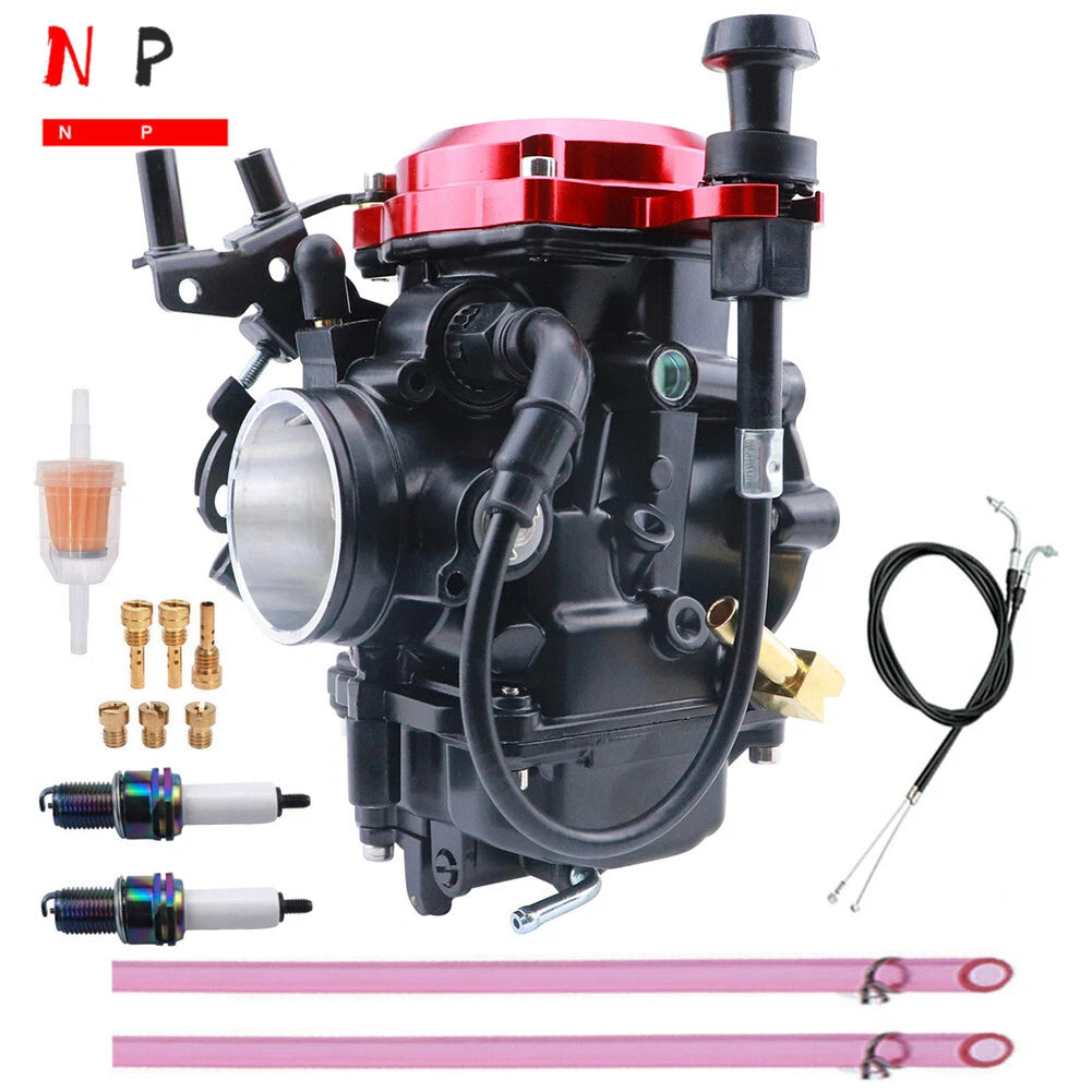 Carburetor with 51in Throttle Cable for Harley Davidson CV40 Dyna & FXR (1988–2016)