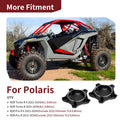 Set of 4 Rim Caps for Polaris RZR Turbo R (2022–2024) 1523842-744 Matte Flash Black