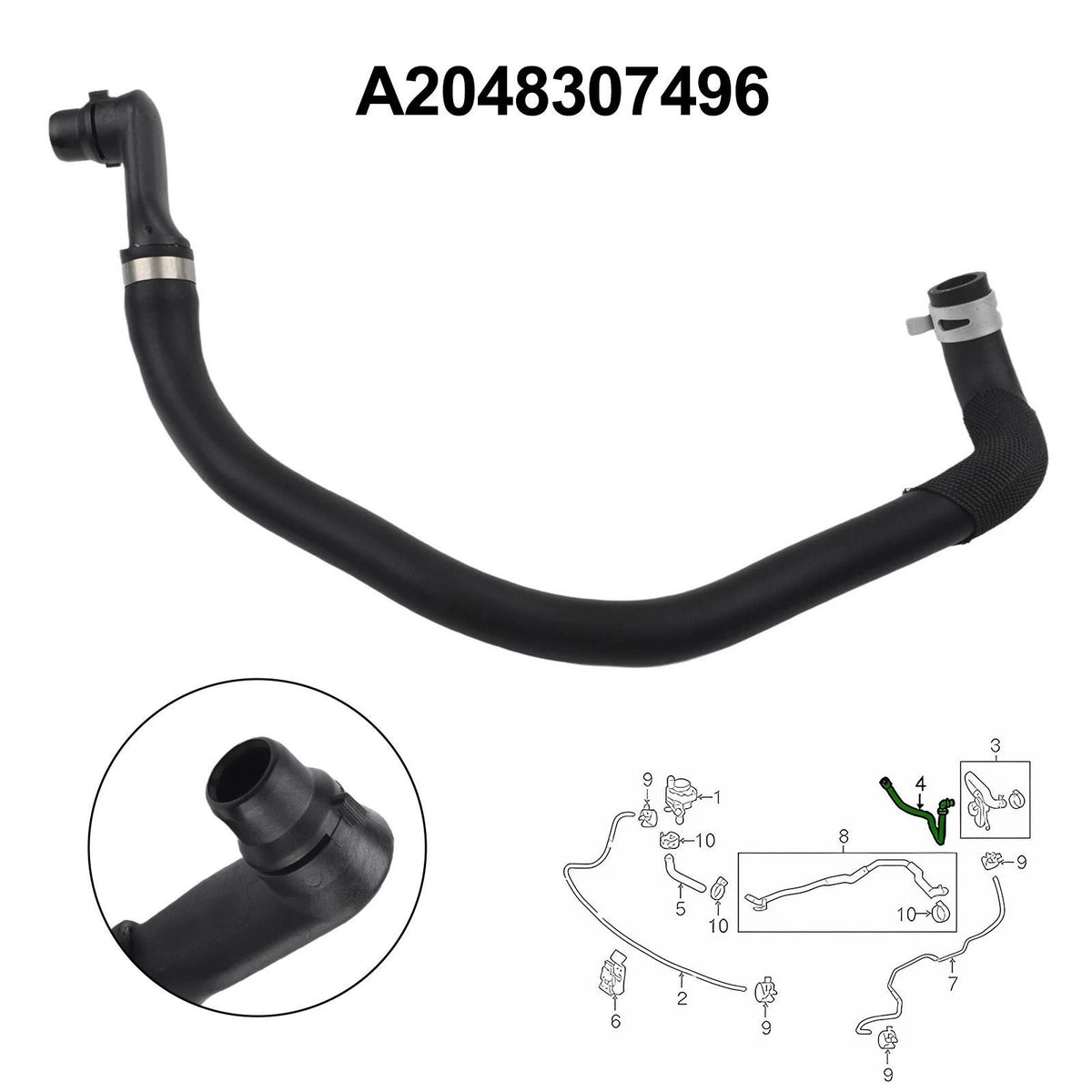 Replacement Coolant Pipe for Mercedes Vehicles