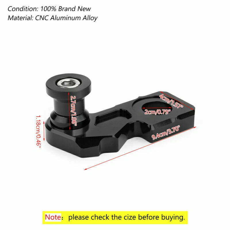 CNC Rear Swingarm Spool Slider Adapter for Honda CB650F (2017–2019) Black
