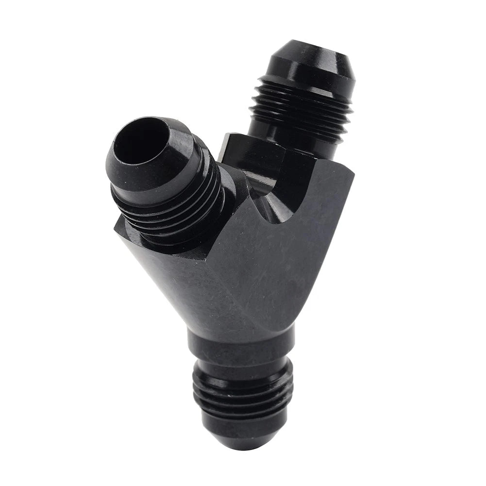 6AN AN6 Black Fuel Block Flare Union Junction Fitting Adapter Coupler