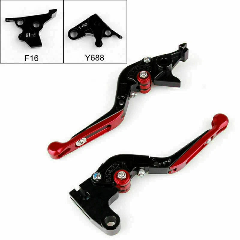 Adjustable Folding Brake Clutch Levers for Yamaha FZ1 FZ6 FZ8 (2006–2016) Red T9