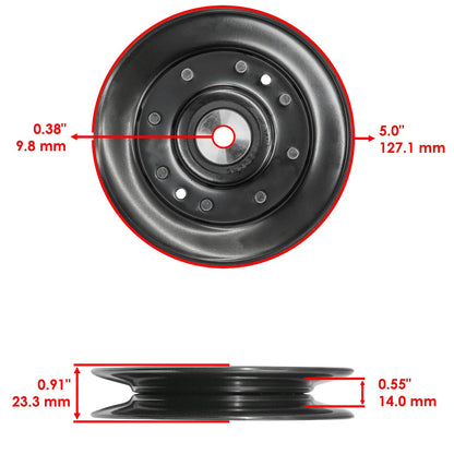 Deck Pulley Replacement for John Deere X700 X720 X724 X728 X740 (60 in) (2010–2019)