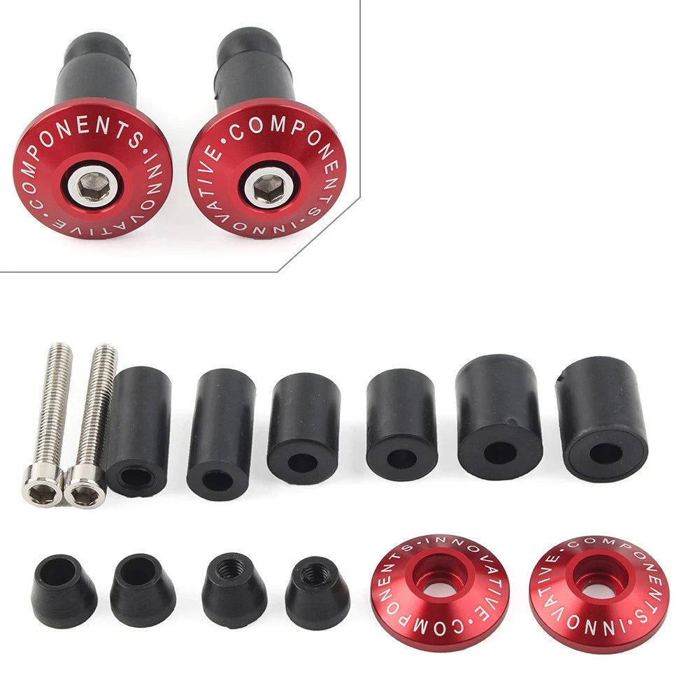 CNC Handle Bar End Weights for Dirt Bike (7/8'', Red)