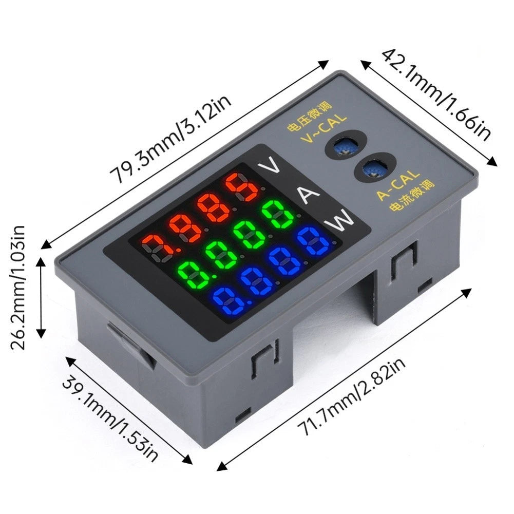DC730 LED Digital Power Meter for Voltage Current Power Monitoring