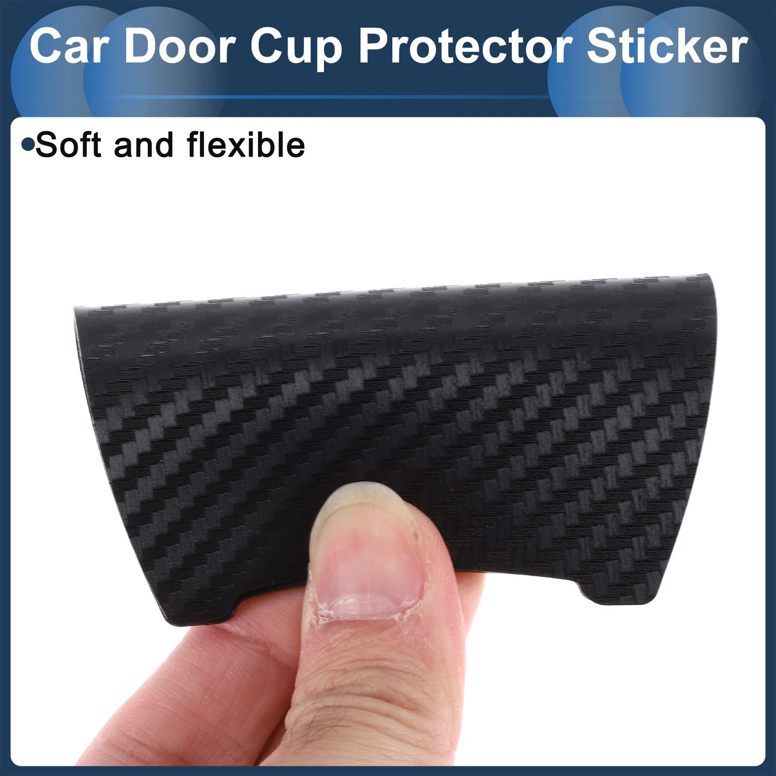 3D Car Door Handle Scratch Protector for Universal Vehicles (90x100mm)