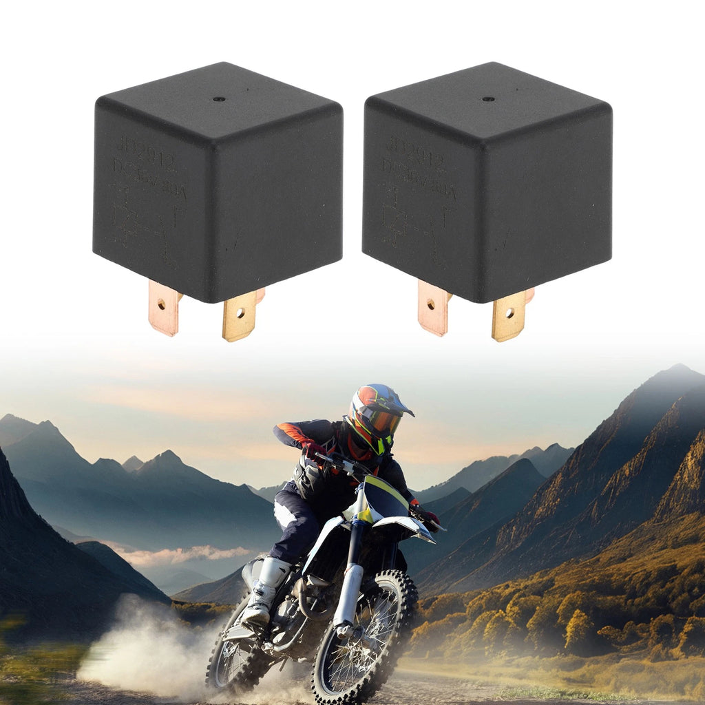 2X 4-Pin 36V 80A Waterproof Auto Relay for Universal Applications