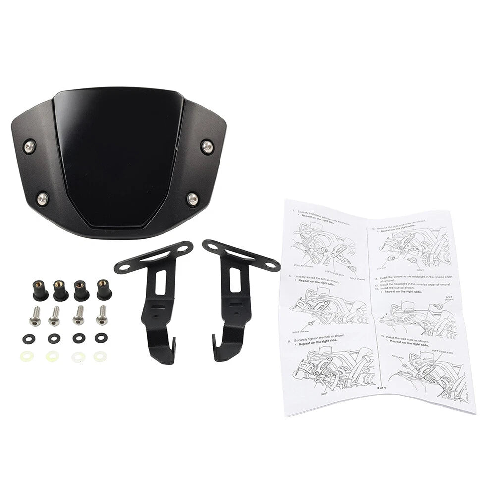 Front Windshield Fairing for Honda CB650R (2017–2022) - Black