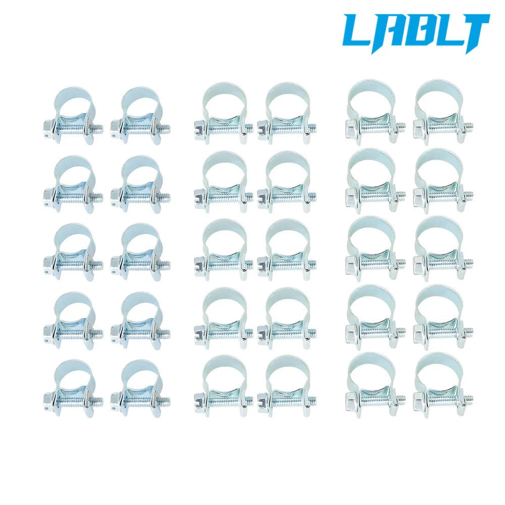 30 Pcs Fuel Injection Gas Line Hose Clamps for