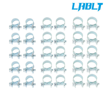 30 Pcs Fuel Injection Gas Line Hose Clamps for