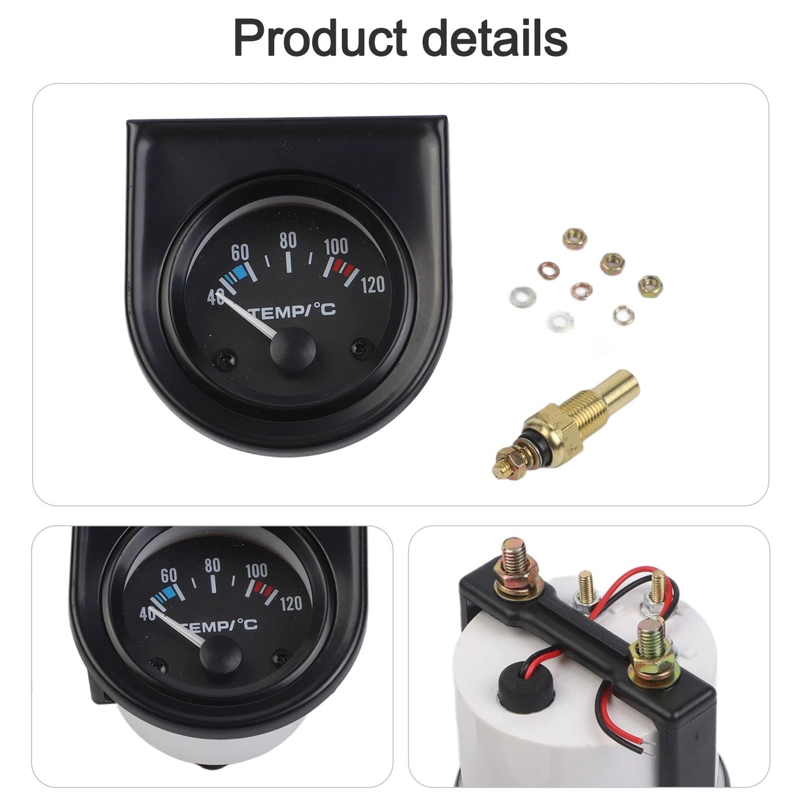 Water Temperature Gauge for 2 Inch 52mm NPT Sensor Thread Type