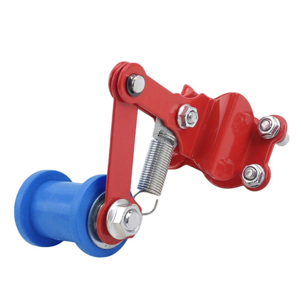 Chain Tensioner Roller Adjuster for Universal ATV Dirt Bike (Red/Blue)