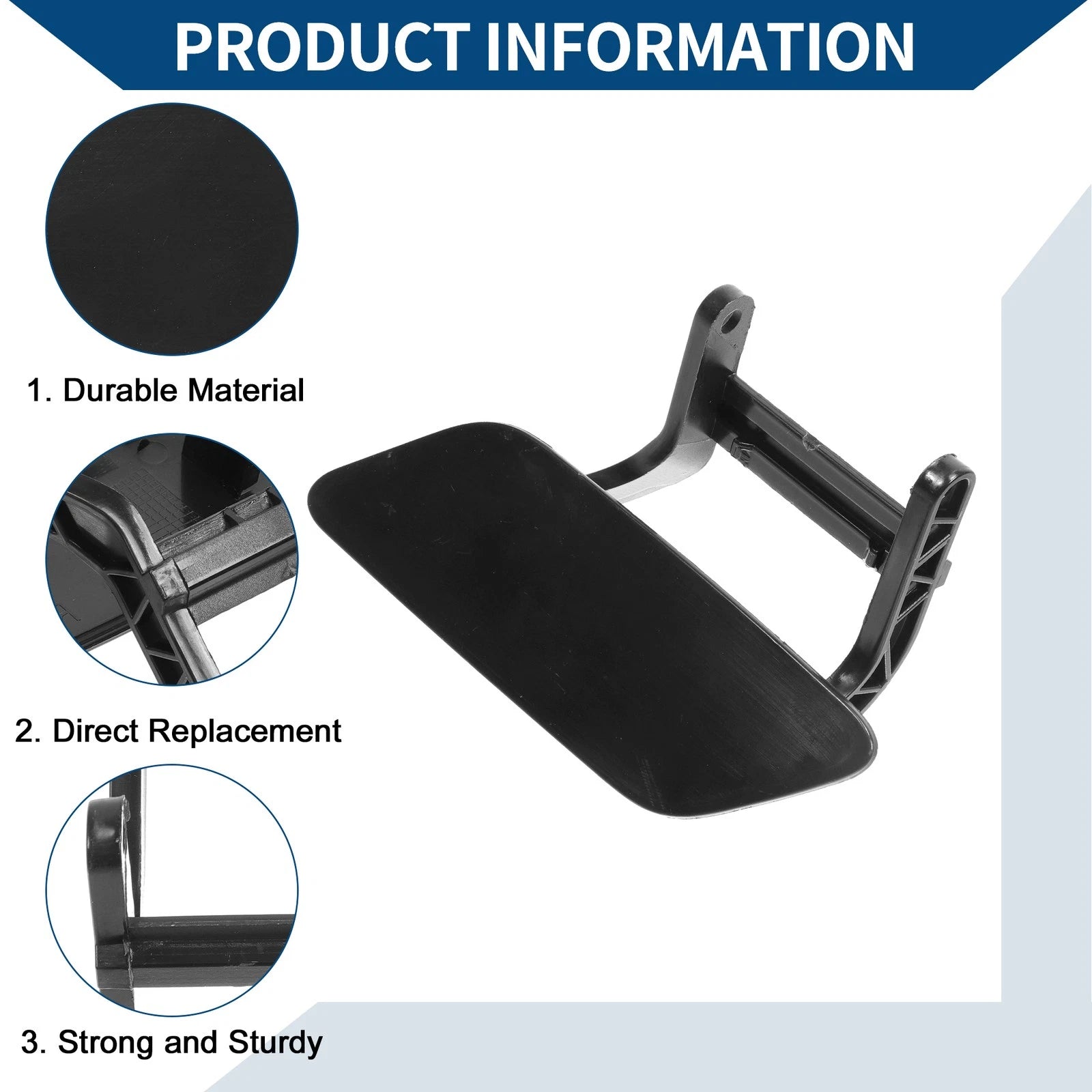 Front Left Washer Nozzle Cover Cap for Audi A3 (2008–2014) 1 Pcs Unpainted