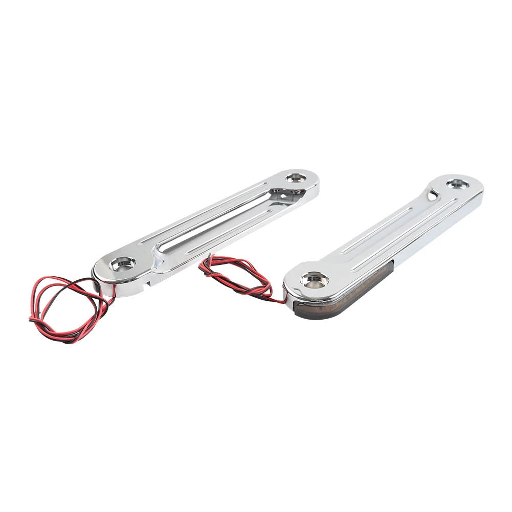 Front LED Flush Fork Turn Signal Brackets for Harley Tri Glide Ultra Classic