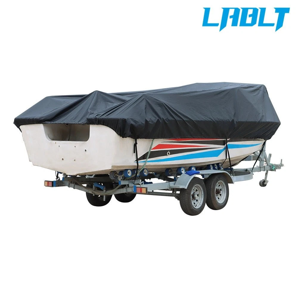 Boat Cover for V-Hull Runabouts (11-13ft) - Waterproof, Black