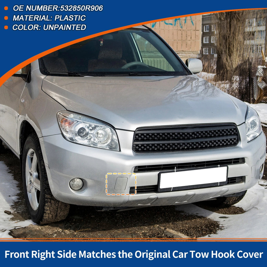 Front Tow Hook Cover for Toyota RAV4 (2009–2011) Unpainted