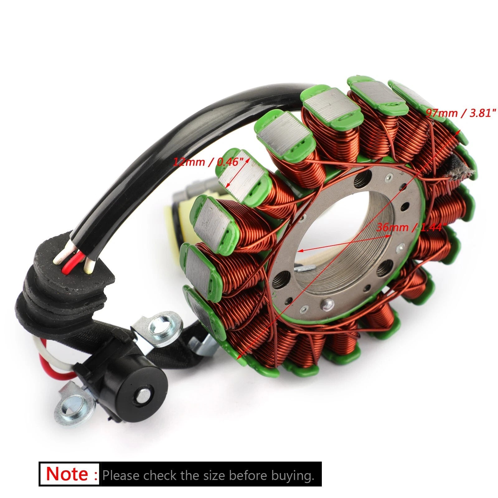Alternator Stator Coil 18 Poles for Yamaha YFZ450 YFZ450R (2009–2018) 18P-81410-00-00