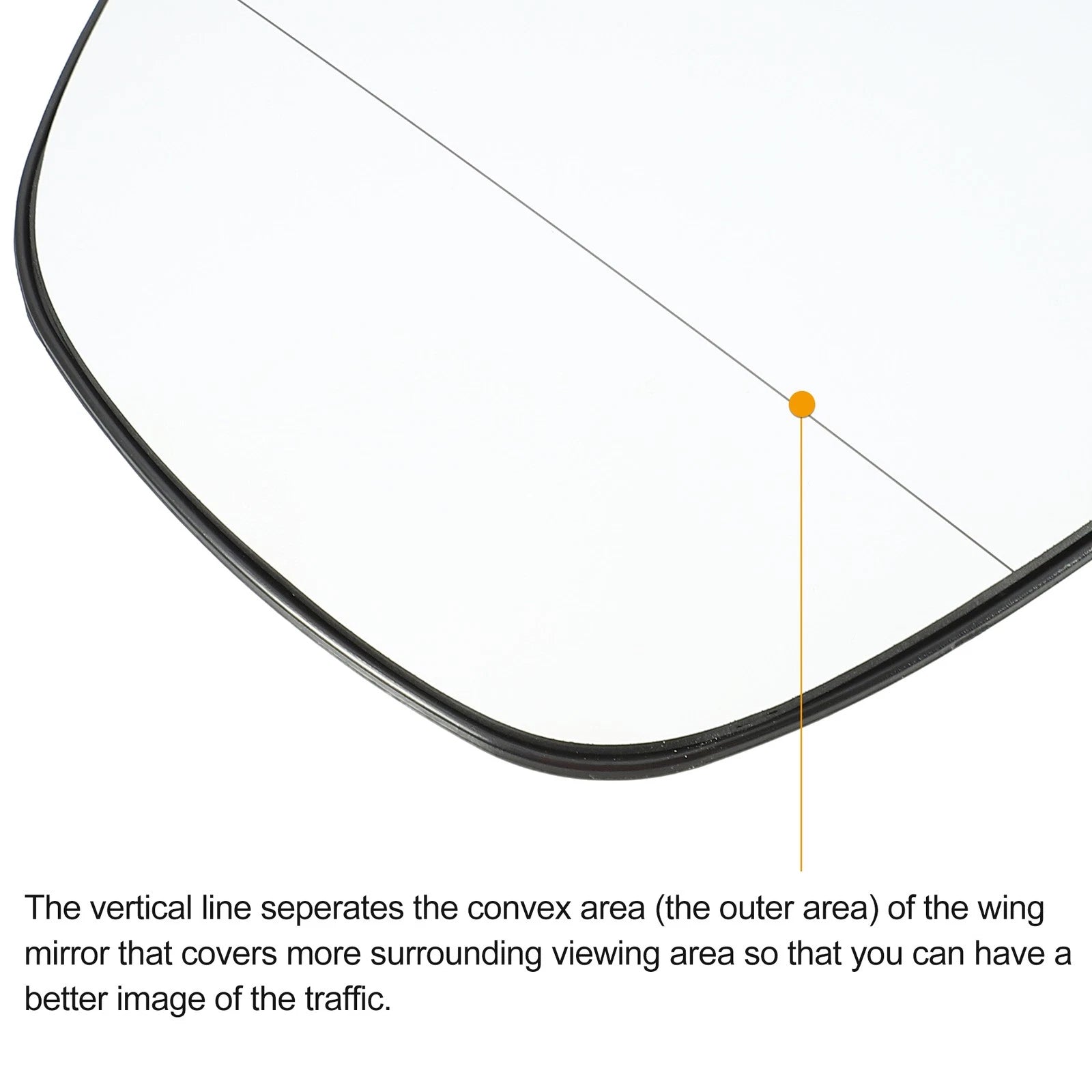 Left Mirror Glass Replacement with Backing Plate for BMW X6, X5 (2008–2014)