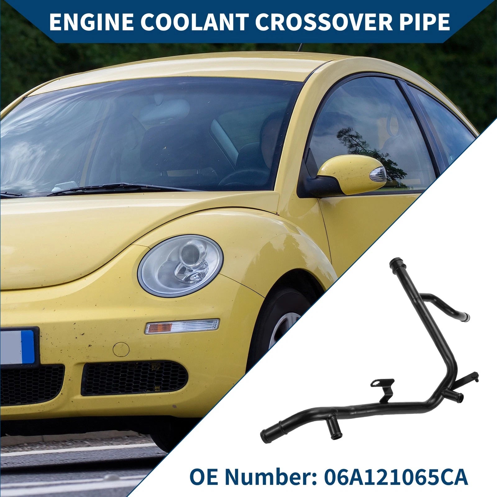 Engine Coolant Crossover Pipe for Volkswagen Beetle (2003–2005) No. 06A121065CA