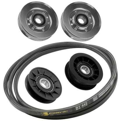 Snow Blower Belt with Pulleys Replacement for John Deere (100–190 Series)